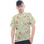 Christmas Pattern, Christmas Tree, Santa Men s Sport Top