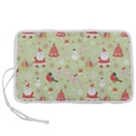 Christmas Pattern, Christmas Tree, Santa Pen Storage Case (S)