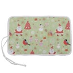 Christmas Pattern, Christmas Tree, Santa Pen Storage Case (M)