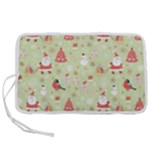 Christmas Pattern, Christmas Tree, Santa Pen Storage Case (L)