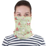 Christmas Pattern, Christmas Tree, Santa Face Seamless Bandana (Adult)