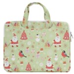 Christmas Pattern, Christmas Tree, Santa MacBook Pro 13  Double Pocket Laptop Bag