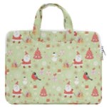 Christmas Pattern, Christmas Tree, Santa MacBook Pro 15  Double Pocket Laptop Bag 