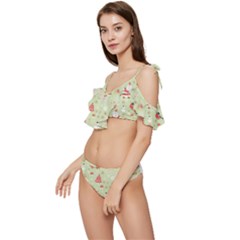 Ruffle Edge Tie Up Bikini Set	 