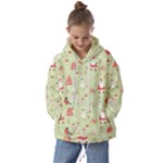 Christmas Pattern, Christmas Tree, Santa Kids  Oversized Hoodie