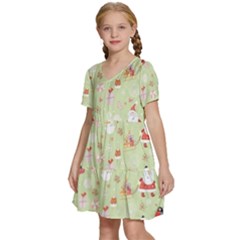 Kids  Short Sleeve Tiered Mini Dress 