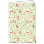 Christmas Pattern, Christmas Tree, Santa 8  x 10  Softcover Notebook