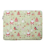 Christmas Pattern, Christmas Tree, Santa 15  Vertical Laptop Sleeve Case With Pocket