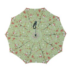 Christmas Pattern, Christmas Tree, Santa Automatic Folding Umbrella with Case (Large) from ArtsNow.com