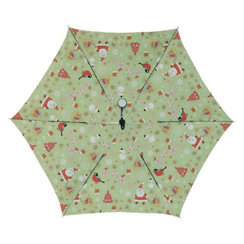 Christmas Pattern, Christmas Tree, Santa Automatic Folding Umbrella with Case (Small) from ArtsNow.com