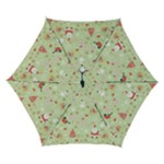 Christmas Pattern, Christmas Tree, Santa Automatic Folding Umbrella with Case (Small)