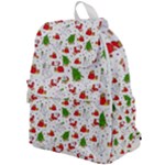 Christmas Pattern, Pattern, Christmas, Trees, Santa Top Flap Backpack