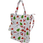 Christmas Pattern, Pattern, Christmas, Trees, Santa Shoulder Tote Bag