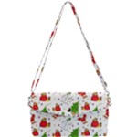 Christmas Pattern, Pattern, Christmas, Trees, Santa Removable Strap Clutch Bag