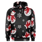 Christmas Texture, Retro Background With Snowmen Men s Core Hoodie