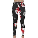 Christmas Texture, Retro Background With Snowmen Classic Yoga Leggings