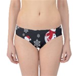 Christmas Texture, Retro Background With Snowmen Hipster Bikini Bottoms