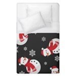 Christmas Texture, Retro Background With Snowmen Duvet Cover (Single Size)