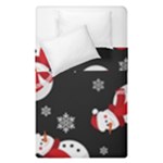 Christmas Texture, Retro Background With Snowmen Duvet Cover Double Side (Single Size)