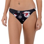 Christmas Texture, Retro Background With Snowmen Band Bikini Bottoms