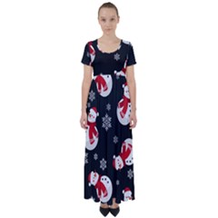 High Waist Short Sleeve Maxi Dress 