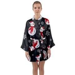 Long Sleeve Satin Kimono 