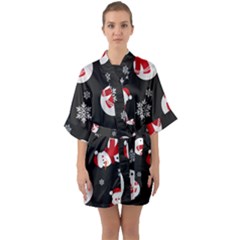 Half Sleeve Satin Kimono  