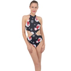 Halter Side Cut Swimsuit 