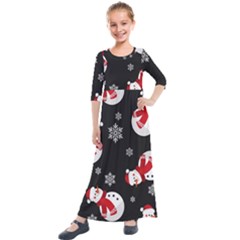 Kids  Quarter Sleeve Maxi Dress 