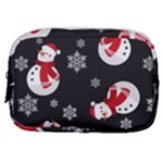 Christmas Texture, Retro Background With Snowmen Make Up Pouch (Small)