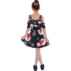 Kids  Shoulder Cutout Chiffon Dress 