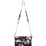 Christmas Texture, Retro Background With Snowmen Mini Crossbody Handbag