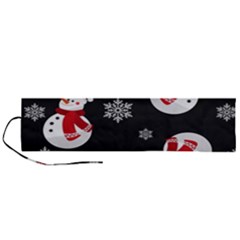 Christmas Texture, Retro Background With Snowmen Roll Up Canvas Pencil Holder (L) from ArtsNow.com