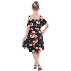 Kids  Cut Out Shoulders Chiffon Dress 