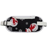 Christmas Texture, Retro Background With Snowmen Rounded Waist Pouch