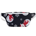 Christmas Texture, Retro Background With Snowmen Waist Bag 