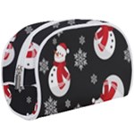 Christmas Texture, Retro Background With Snowmen Make Up Case (Large)