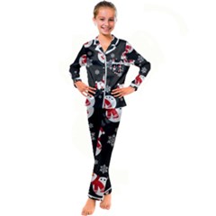 Kids  Satin Long Sleeve Pajamas Set 