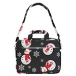 Christmas Texture, Retro Background With Snowmen MacBook Pro 13  Shoulder Laptop Bag 