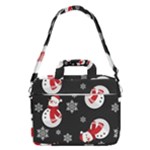 Christmas Texture, Retro Background With Snowmen MacBook Pro 15  Shoulder Laptop Bag