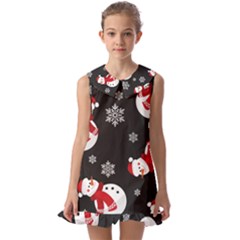 Kids  Pilgrim Collar Ruffle Hem Dress 