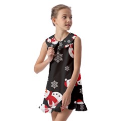 Kids  Pilgrim Collar Ruffle Hem Dress 