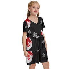 Kids  Short Sleeve Tiered Mini Dress 