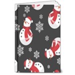 Christmas Texture, Retro Background With Snowmen 8  x 10  Hardcover Notebook