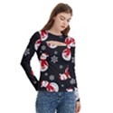 Women s Cut Out Long Sleeve T-Shirt 