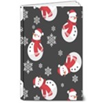 Christmas Texture, Retro Background With Snowmen 8  x 10  Softcover Notebook