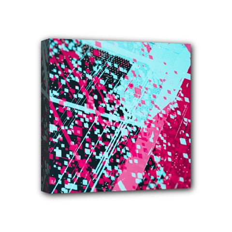 Colorful Splashes Grunge, Abstract Art Mini Canvas 4  x 4  (Stretched) from ArtsNow.com