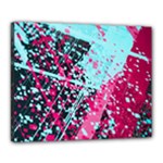 Colorful Splashes Grunge, Abstract Art Canvas 20  x 16  (Stretched)