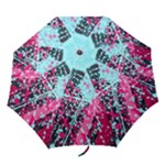 Colorful Splashes Grunge, Abstract Art Folding Umbrellas