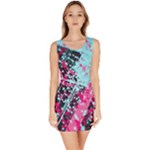 Colorful Splashes Grunge, Abstract Art Bodycon Dress